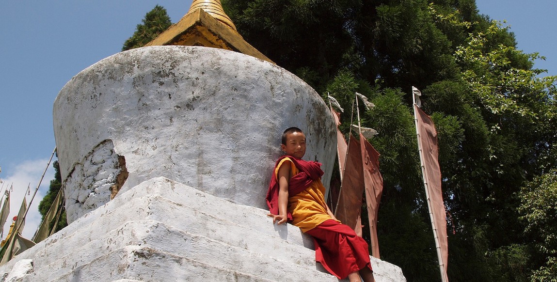 Voyage au Sikkim et Bhoutan - Enfant moine