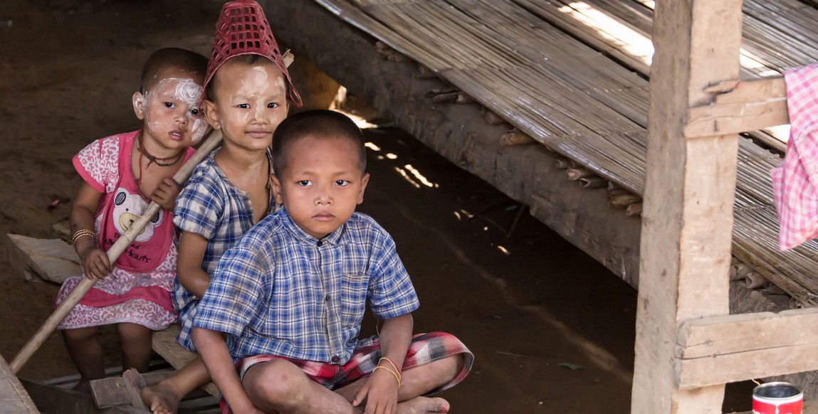 Voyage trek en Birmanie - Enfants dans l'état Shin