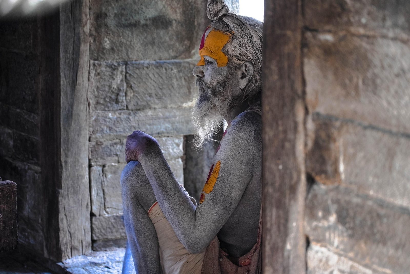 Sadhu, ascète hindou, au temple de Pashupatinath