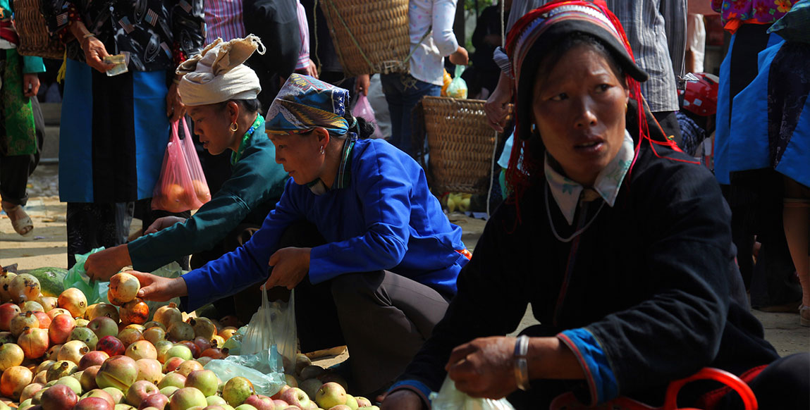 Voyage au nord du Vietnam, le marché de Dong Van