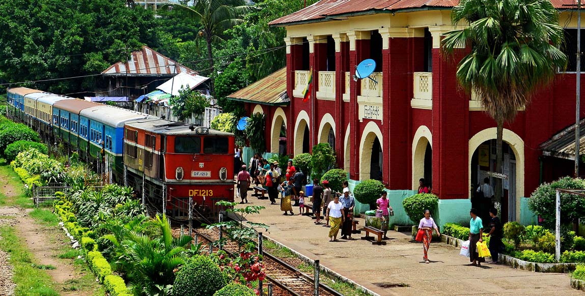 Le train circulaire autour de Yangon