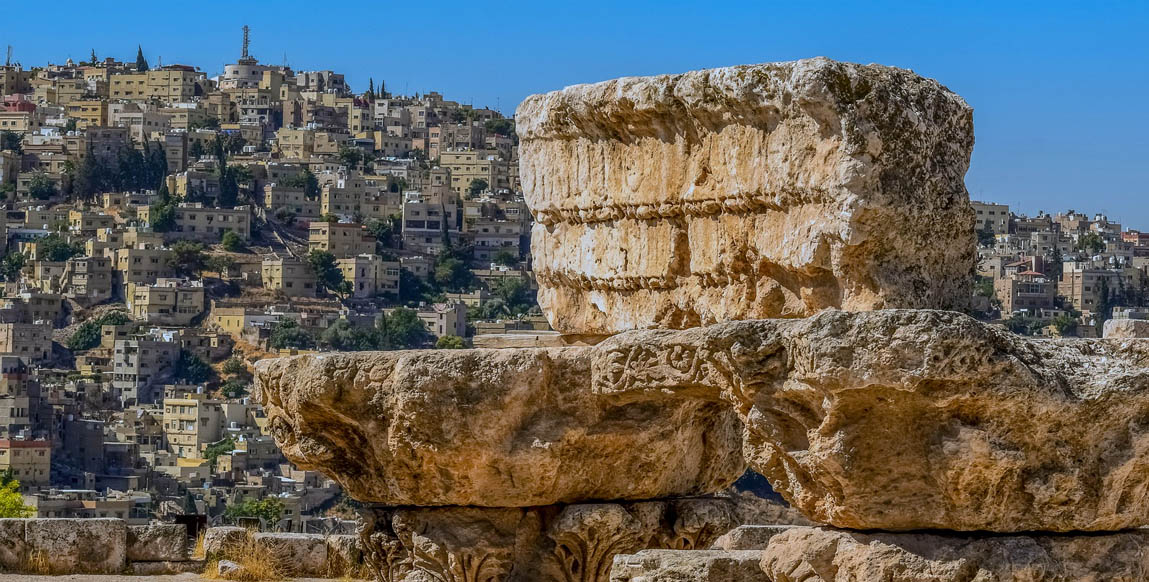 Vestige au coeur de la capitale de Jordanie