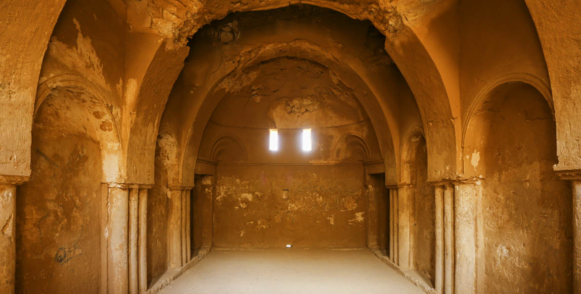 Voyage chateaux du désert, le Qasr Kharanah interieur