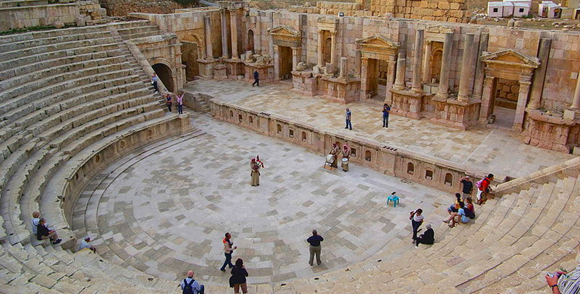 Voyage à Jerash, l'amphithéâtre