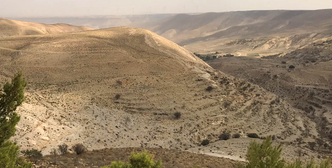 Voyage au chateau de Shobak, panorama depuis le Krak de Montreal