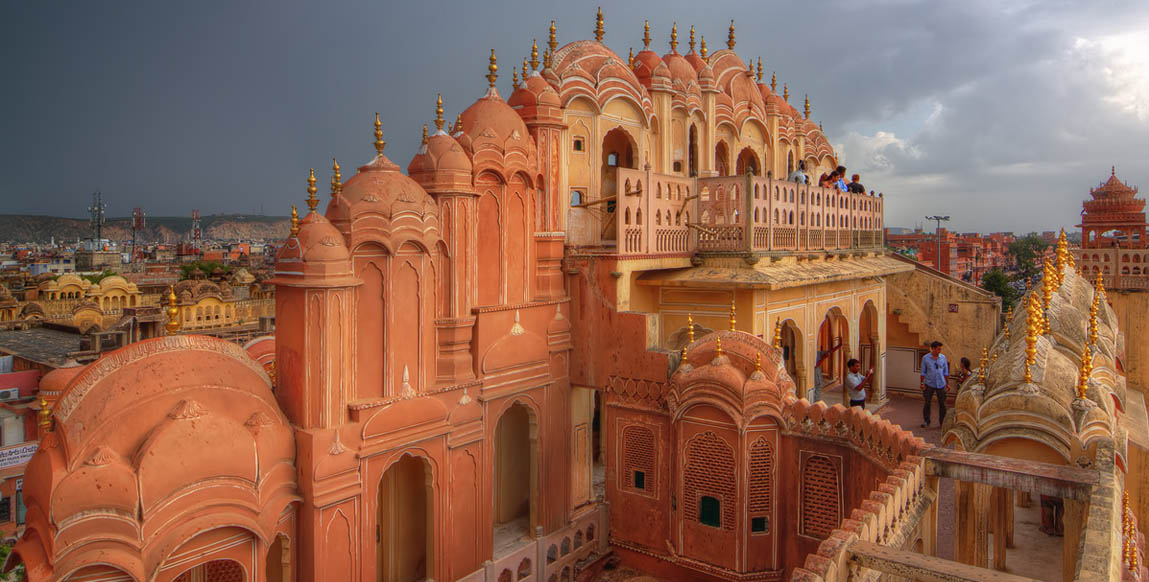 arrière du palais des vents à Jaipur 