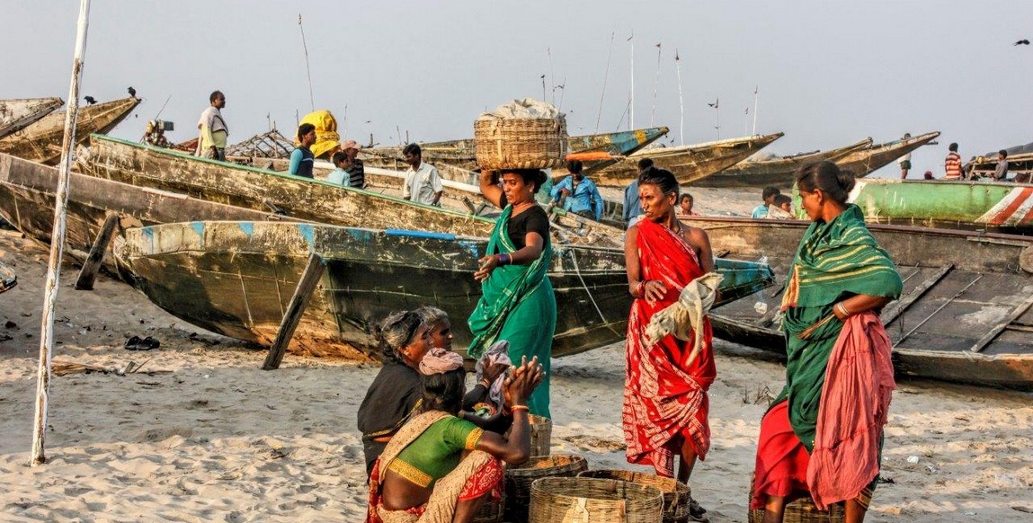 voyage en Orissa, plage de Puri