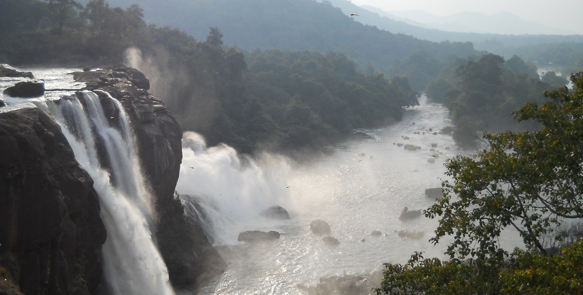 Voyage au Kérala, chutes d'Athirapally