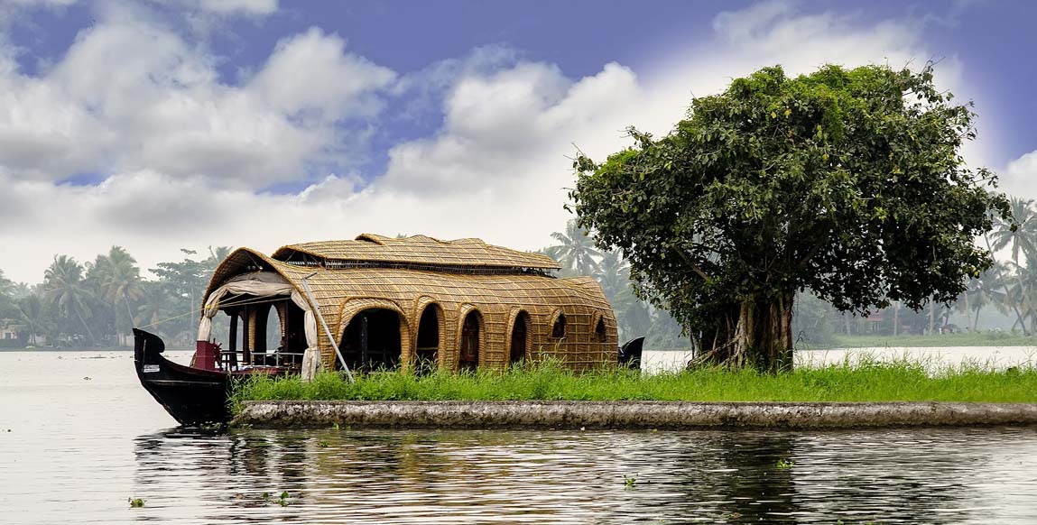 Voyage au Tamil Nadu et Kerala, Houseboat sur les backwaters