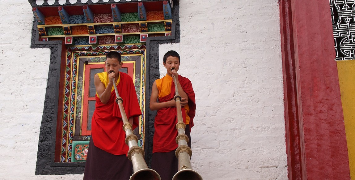 Voyage au sikkim, festival à Rumtek