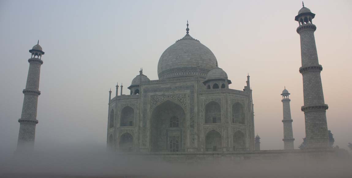 voyage au Rajasthan, Inde des Maharadjas, lever du soleil sur le Taj Mahal